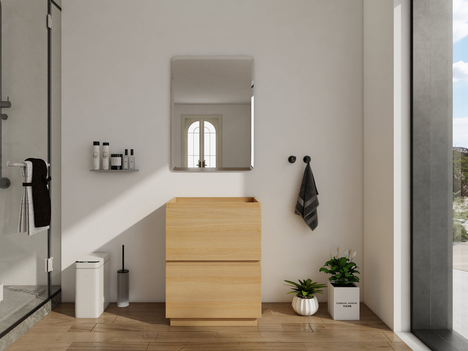 Wood Oak Bathroom Vanity Oak 2