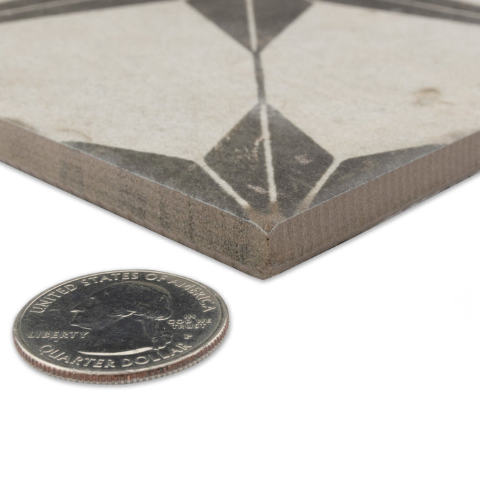 Kings Porcelain Star Supernova Nero Tile Matte 11