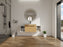 Engineered Wood Glossy White & Oak Bathroom Vanity Glossy White & Oak 2