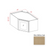 Slim Shaker Style Wood White Oak Diagonal Corner Wall Cabinet White Oak 1