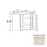 Classic Style Wood Charleston White Diagonal Corner Wall Cabinet Charleston White 1