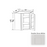 Double Shaker Style Wood Dove White Diagonal Corner Wall Cabinet Dove White 1