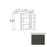 Double Shaker Style Wood Smokey Gray Diagonal Corner Wall Cabinet Smokey Gray 1