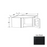Slim Shaker Style Wood Iron Black Diagonal Corner Wall Cabinet Iron Black 1