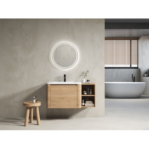 Plywood Imitative Oak Bathroom Vanity Imitative Oak 2