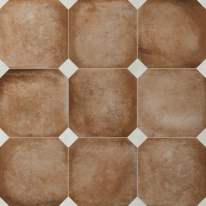 Laverton Porcelain Octagon Natural with Taco Nieve Tile Matte 1