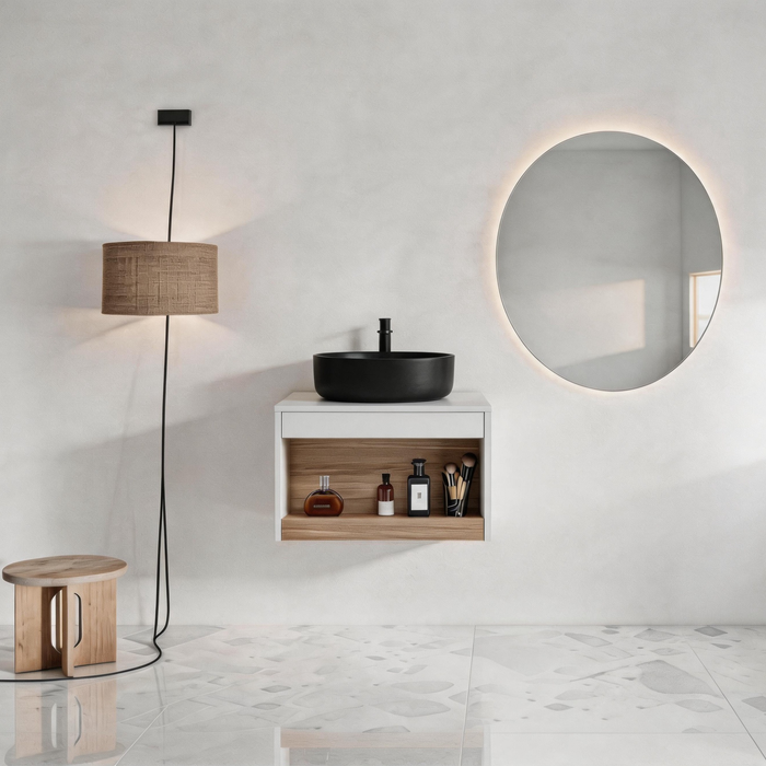 Plywood Black & White Bathroom Vanity Black & White 2
