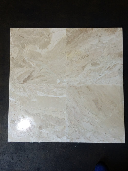 Diano Royal Marble Tile - 12" x 12" Honed