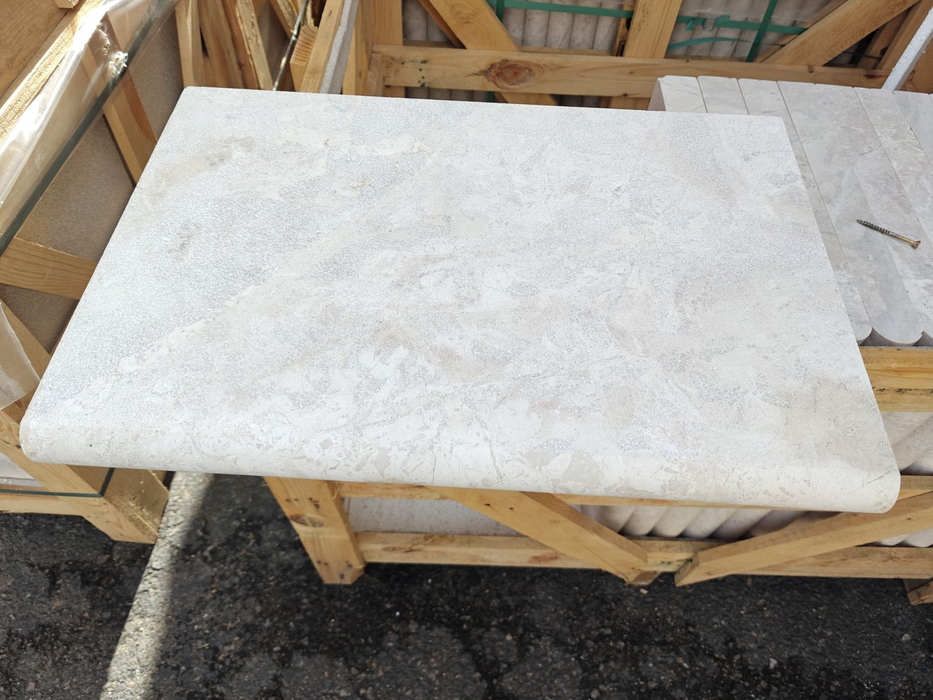 Diano Royal Leather Marble Bullnose Coping - 16" x 24"
