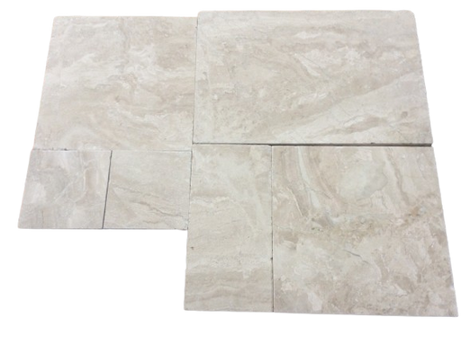 Diano Royal Filled & Honed Marble Paver Versailles Pattern - 24" x 24" x 3 CM