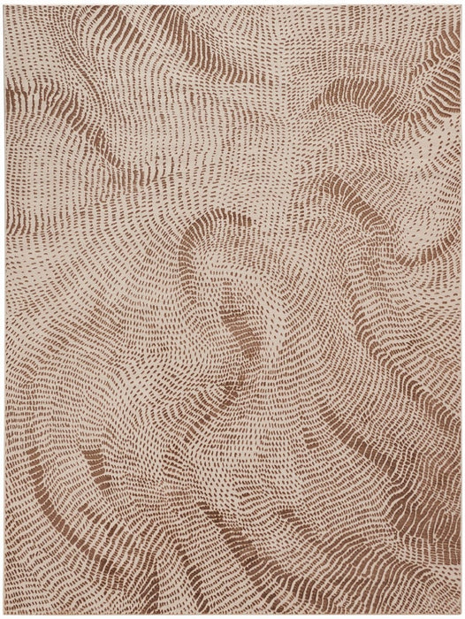 Central Park West Beige Brown CEP01 Polyester Contemporary Area Rug - 9 Ft x 12 Ft