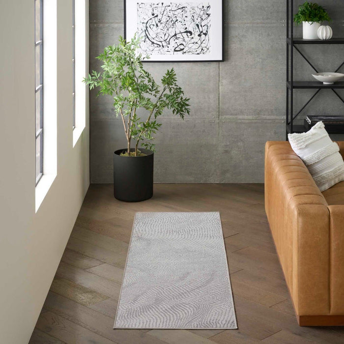 Central Park West Grey CEP01 Polyester Contemporary Area Rug - 9 Ft x 12 Ft