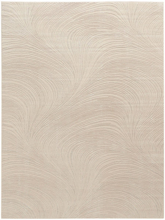 Central Park West Beige CEP02 Polyester Contemporary Area Rug - 6 Ft x 9 Ft