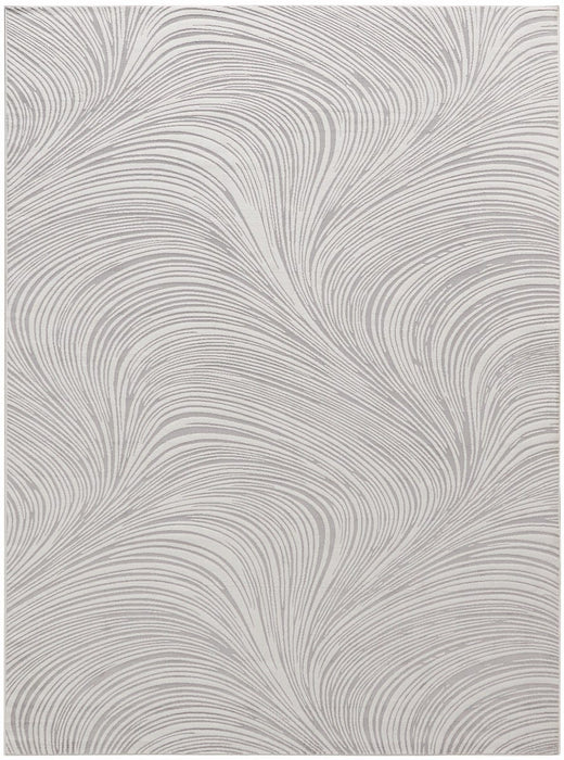 Central Park West Grey CEP02 Polyester Contemporary Area Rug - 9 Ft x 12 Ft