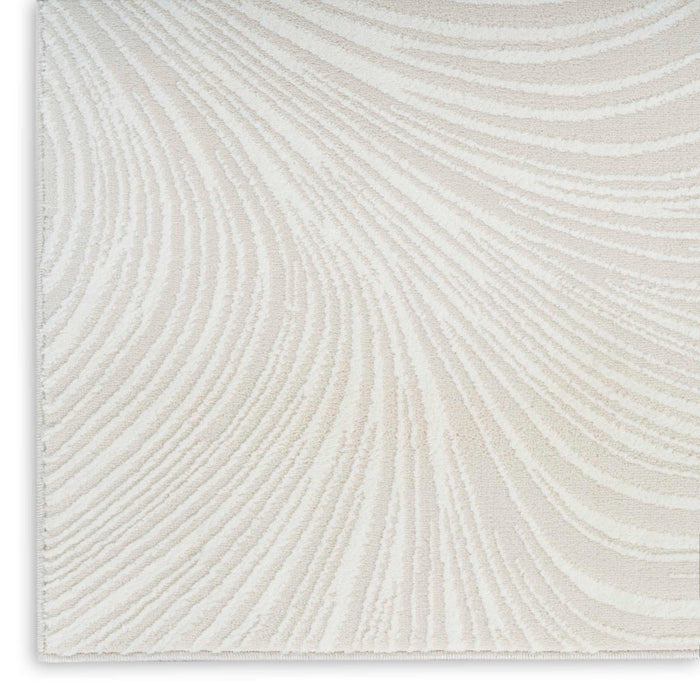 Central Park West Ivory CEP02 Polyester Contemporary Area Rug - 4 Ft x 6 Ft