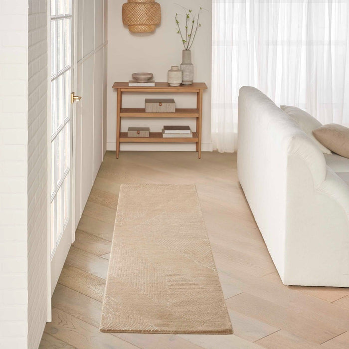 Pure Patterns Camel PRN01 Wool Contemporary Area Rug - 5 Ft x 7 Ft