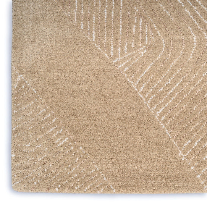 Pure Patterns Camel PRN01 Wool Contemporary Area Rug - 8 Ft x 12 Ft