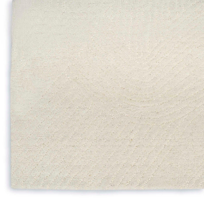 Pure Patterns Ivory PRN01 Wool Contemporary Area Rug - 4 Ft x 6 Ft