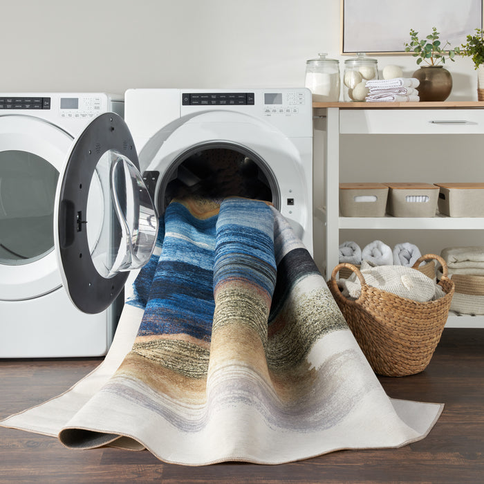 Nourison Washables NWB09 Blue Multicolor BLUMT