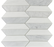 Bianco Dolomite & White Carrara Mixed Polished Marble Mosaic - Picket Fence