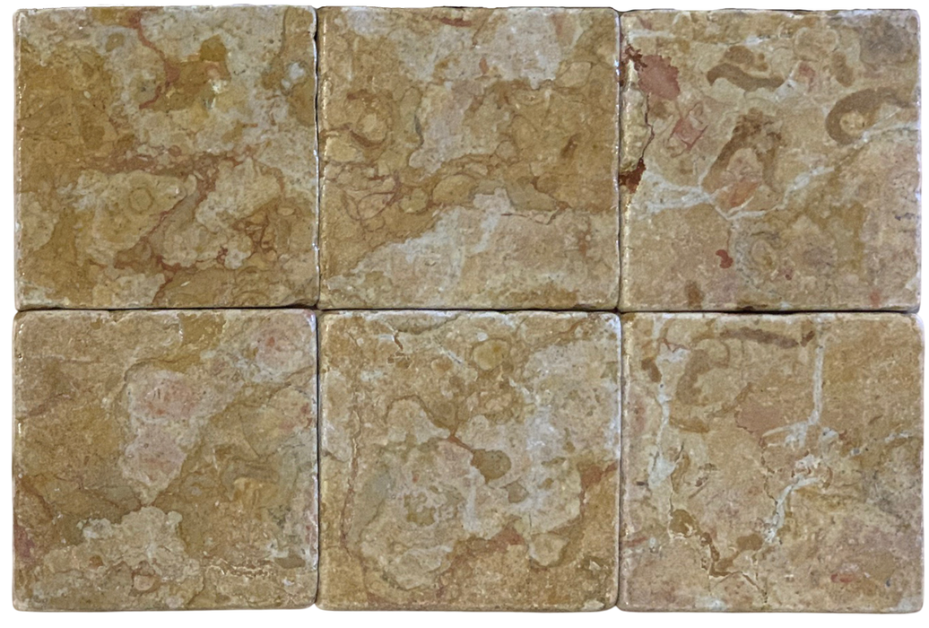 Full Tile Sample - Dore Royale Marble Tile - 12" x 12" x 3/8" Tumbled