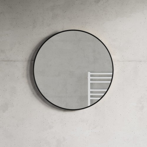 Black Aluminum & Glass Bathroom Mirror 3