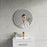 Matt White Aluminum & Glass Bathroom Mirror 2
