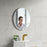 Matt White Aluminum & Glass Bathroom Mirror 1