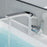 Chrome / White Brass Bathroom Faucet 1