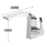 Chrome / White Brass Bathroom Faucet 4