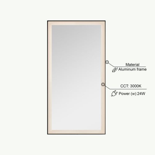 Black Aluminum Aluminum Bathroom Mirror 7
