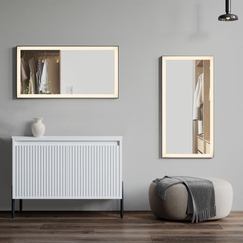 Black Aluminum Aluminum Bathroom Mirror 4
