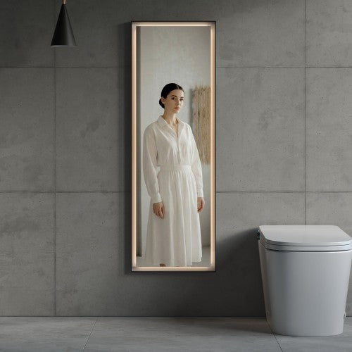 Black Aluminum Aluminum Bathroom Mirror 1