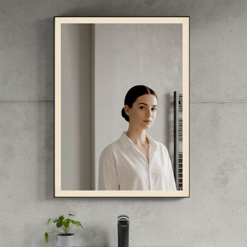Black Aluminum Aluminum Bathroom Mirror 1