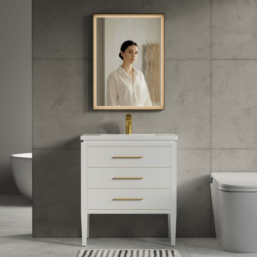 Black Aluminum Aluminum Bathroom Mirror 2