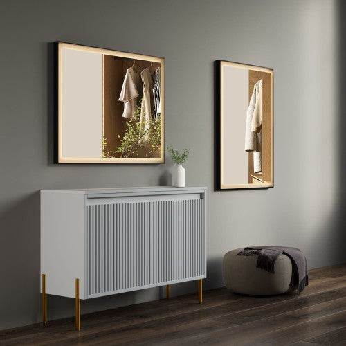 Black Aluminum Aluminum Bathroom Mirror 5