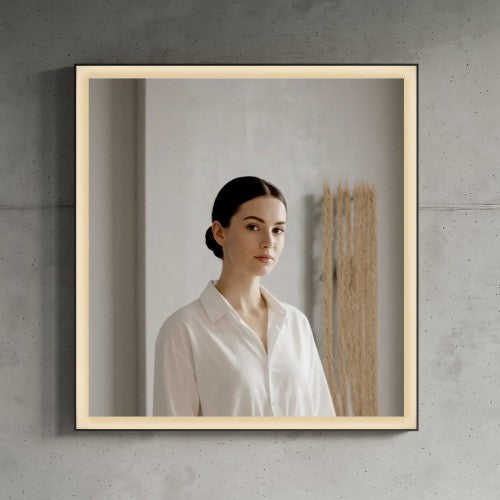 Black Aluminum Aluminum Bathroom Mirror 1
