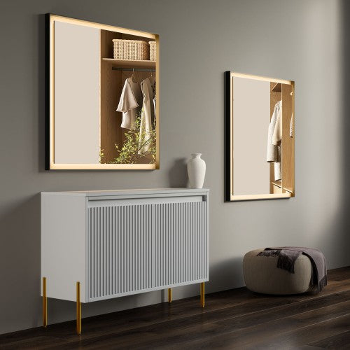 Black Aluminum Aluminum Bathroom Mirror 5