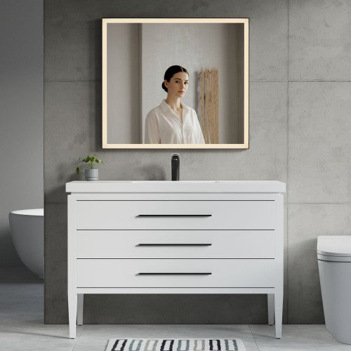 Black Aluminum Aluminum Bathroom Mirror 2