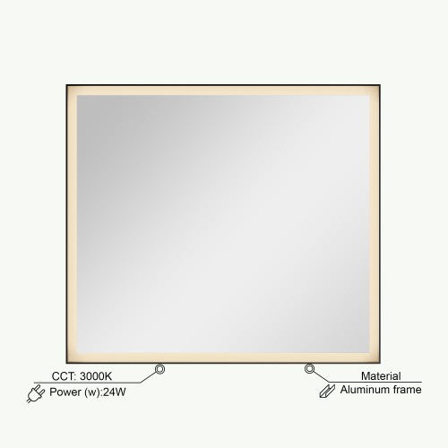Black Aluminum Aluminum Bathroom Mirror 7