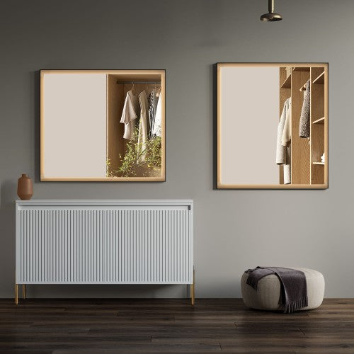 Black Aluminum Aluminum Bathroom Mirror 4