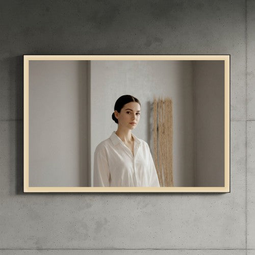 Black Aluminum Aluminum Bathroom Mirror 1