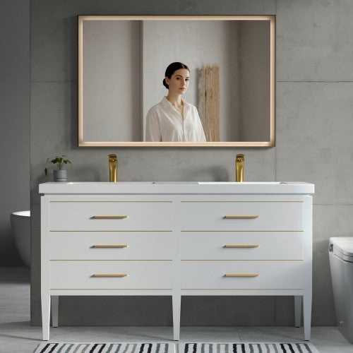Black Aluminum Aluminum Bathroom Mirror 2