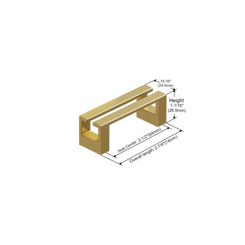 3137 Series Brushed Brass Metal Cabinet Pull 3