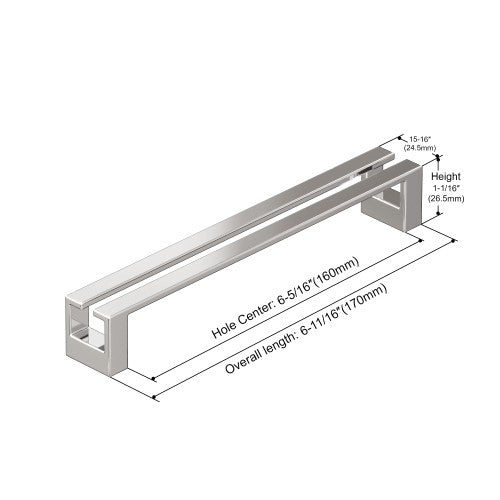 3137 Series Chrome Metal Cabinet Pull 3