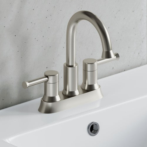 Brushed Nickel Brass Bathroom Faucet 1