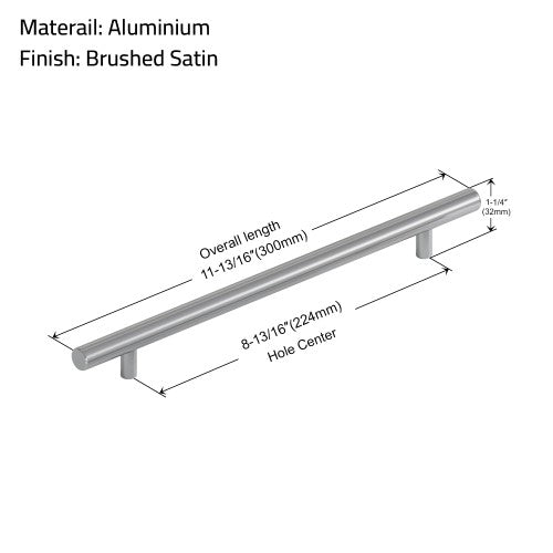 3001 Series Brushed Satin Aluminum Cabinet Pull 2