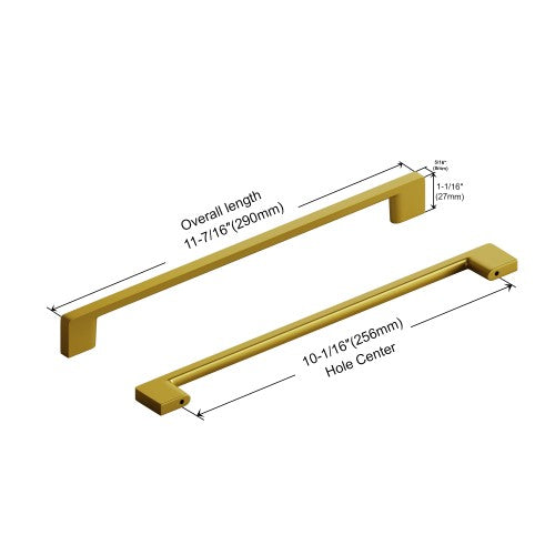 3008 Series Brushed Brass Metal Cabinet Pull 4