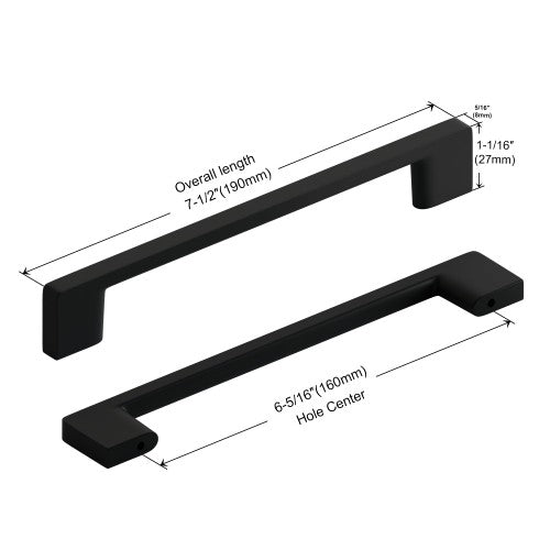 3008 Series Black Metal Cabinet Pull 4