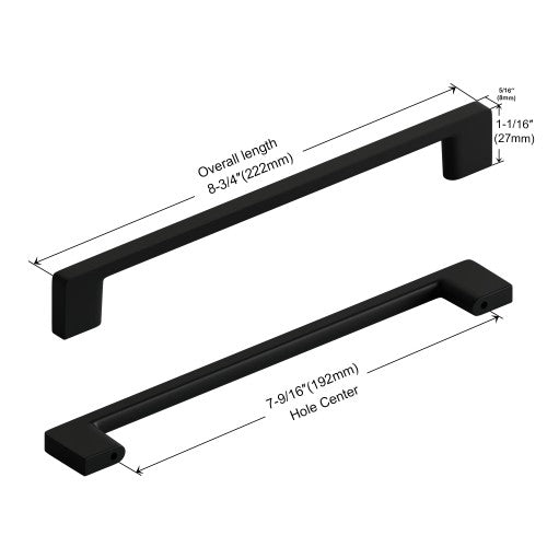 3008 Series Black Metal Cabinet Pull 4